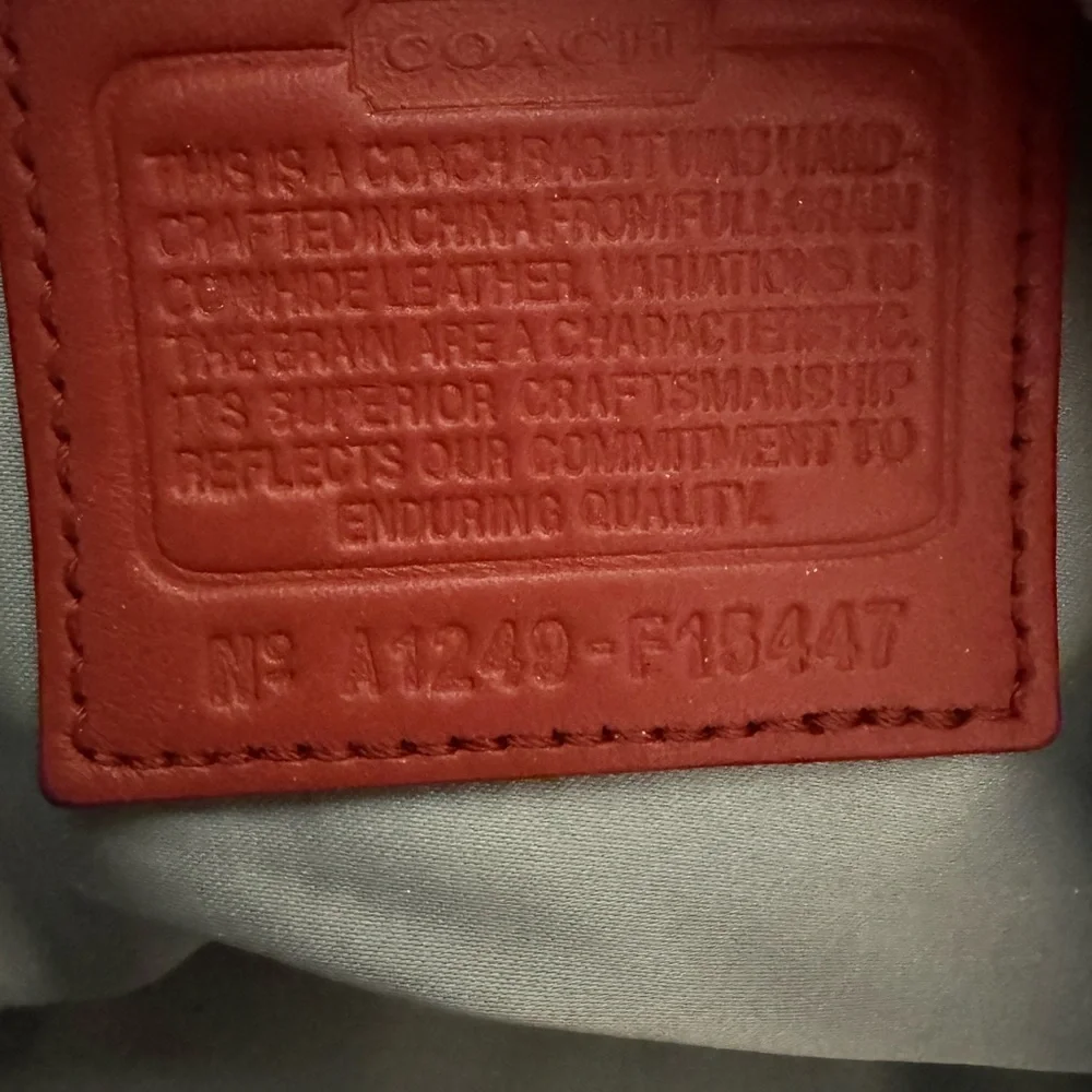 Coach 2012 Ashley Coral-Red Leather Satchel with Silver Hardware and Dust Bag - Picture 3 of 11